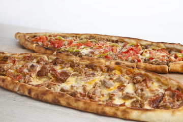 Turkish pide beef and cheese pita