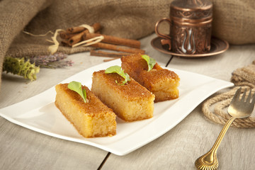 Ramadan Dessert sam tatlisi traditional Turkish sweet