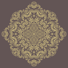 Damask Vector Pattern. Orient Background