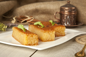 Ramadan Dessert sam tatlisi traditional Turkish sweet
