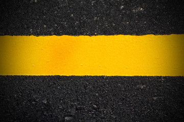 yellow line on the road texture background