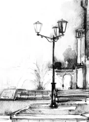 Straße. aquarellillustration © Anna Ismagilova