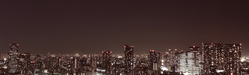 Fototapeta na wymiar Tokyo at night panorama