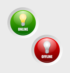 Online and offline icons