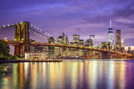 Fototapeta New York City, USA Skyline on the East River