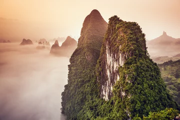 Afwasbaar fotobehang Karstgebergte van Xingping, China © SeanPavonePhoto