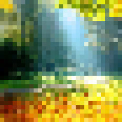 Bitmap background imitating autumn forest
