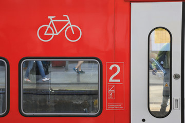 Fahrrad im Zug