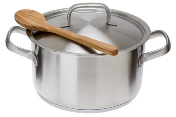 Kochtopf mit Kochlöffel