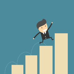 Businessman Growing leap