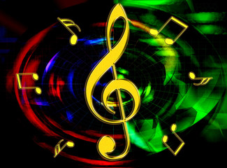Background with musical notes