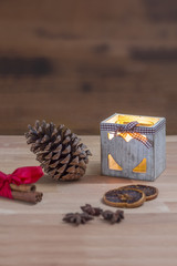 Fir Cone and Candle