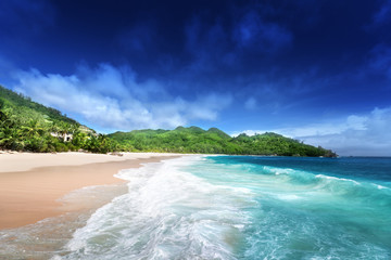 beach at Mahe island, Seychelles