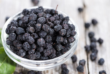 Heap of dried Chokeberries