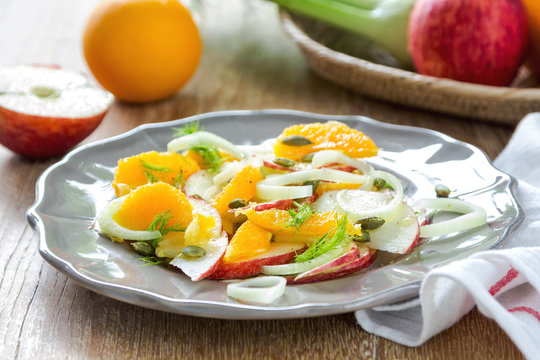 Orange With Apple And Fennel Salad