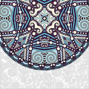 ornamental floral template with circle ethnic dish element, mand