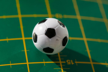 soccer ball on a green background