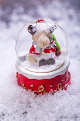 snow globe with snowman