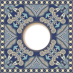 floral round pattern in ukrainian oriental ethnic style for your