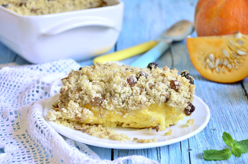Cottage cheese and pumpkin casserole.