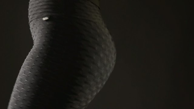 Sensual woman twerking side view