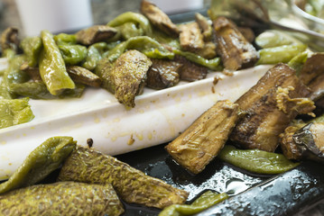 Fried Eggplant with garlic and spices