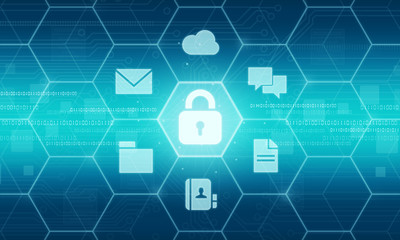 Fototapeta premium business security data background concept