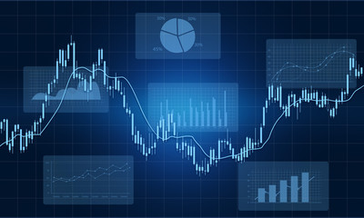 Business financial graph report background  concept