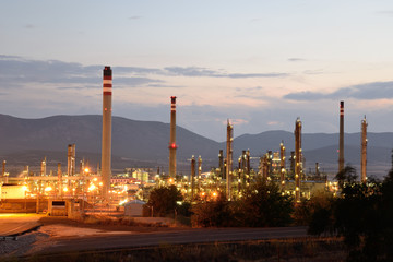 Petrochemical complex in Puertollano, Ciudad Real, Spain.