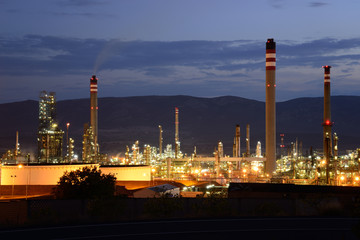 Petrochemical complex in Puertollano, Ciudad Real, Spain.