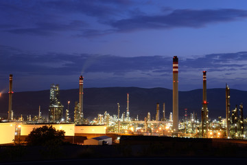 Obraz na płótnie Canvas Petrochemical complex in Puertollano, Ciudad Real, Spain.