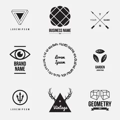 Deurstickers Set of retro vintage badges and label logo graphics © kovalto1