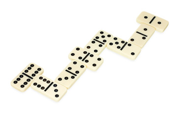 dominoes lying in snake shape