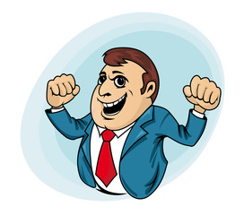 Power muscular businessman