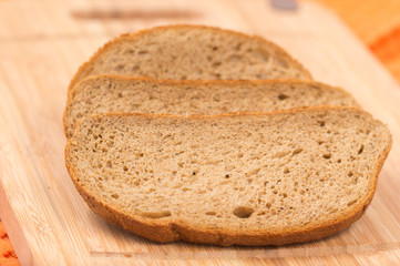 Rye bread slices