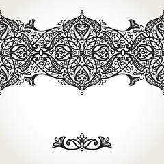 Vector seamless border in Eastern style.