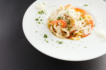 pasta with shrimps