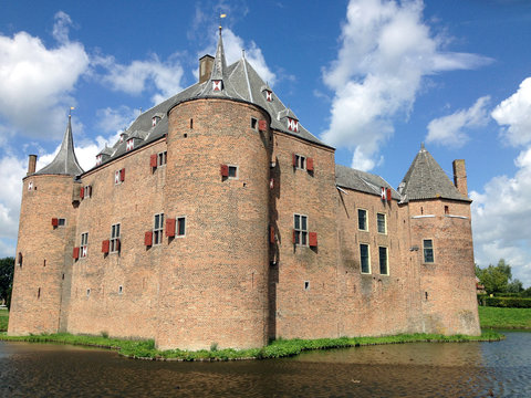 Ammersoyen Castle in the village Ammerzoden in the Netherlands.