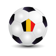 Flag of Belgium on soccer ball