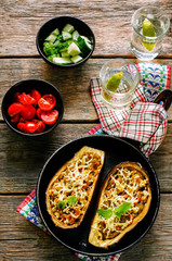 eggplant stuffed with vegetables