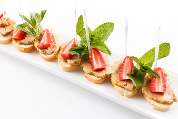 appetizer with strawberry
