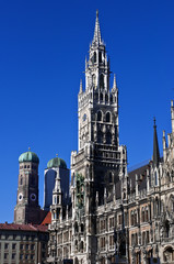 Fototapeta na wymiar The new Town Hall in Munich, Germany.