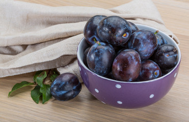 Ripe fresh plum