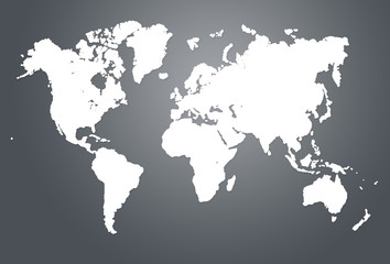 Modern world map illustration