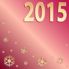 Fototapeta na wymiar 2015 happy new year red paper design