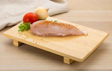 Raw chicken breast