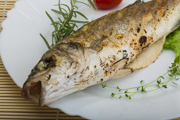 Grilled seabass