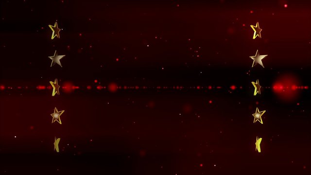 red abstract loop motion background, frame stars