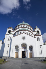Fototapeta na wymiar St. Sava Cathedral in Belgrade, Capital city of Serbia