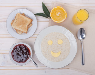 cheerful breakfast